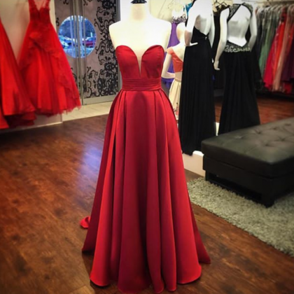 Sexy Sweetheart Red Long Party Dress Formal Women..