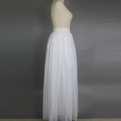 Long Black/White Tulle Lady Skirt S..