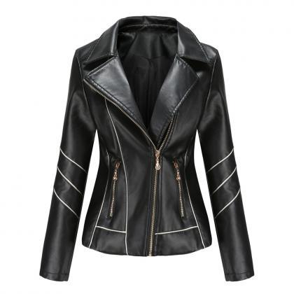 2020 Plus Size PU leather Jackets f..