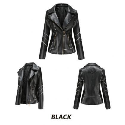 2020 Plus Size PU leather Jackets f..