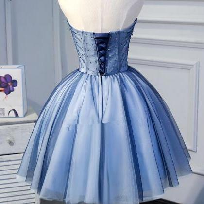 Mini Short Blue Homecoming Dress Pr..