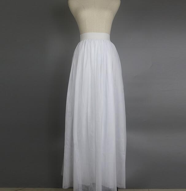 Long Black/White Tulle Lady Skirt Summer Dress Tutu Skirt 
