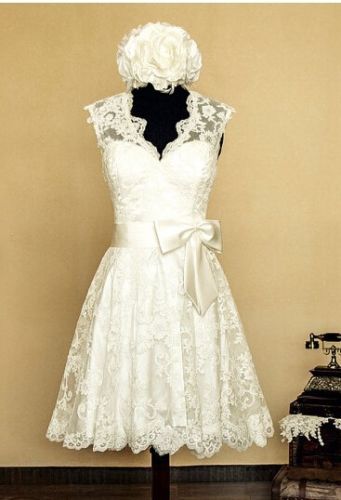 Sexy V Neck Mini Short Lace Wedding Dress With Waist Belt A Line Summer Beach Bridal Gowns