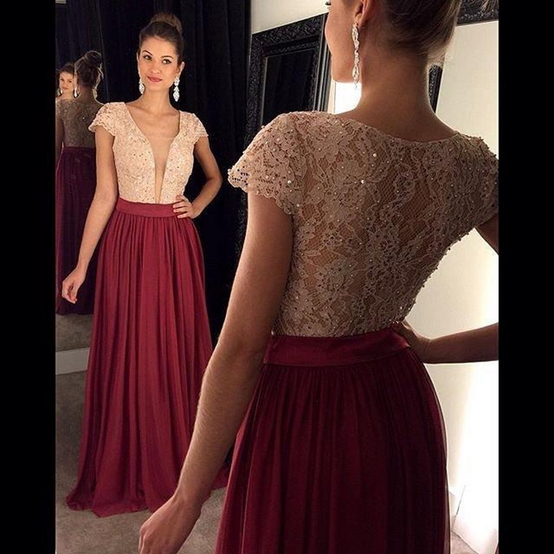 burgundy prom look