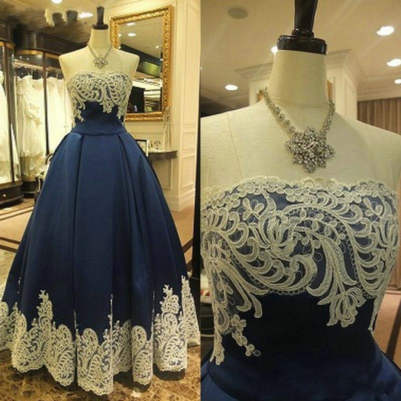navy blue and white formal dresses