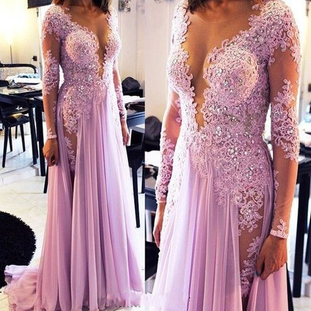 lilac lace dress with sleeves