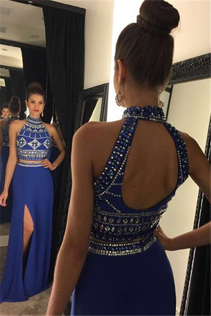 blue gala dress