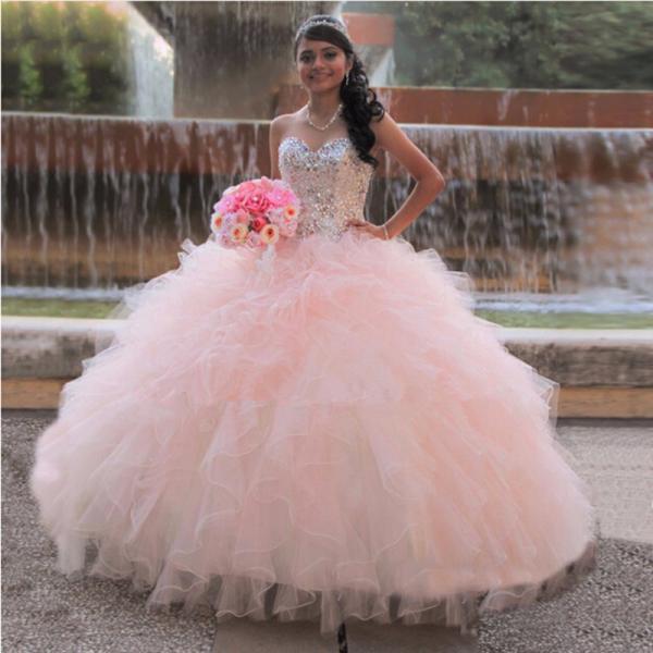 2017 Vintage Champagne Quinceanera Dress For 15 Year Girls, High Neck ...