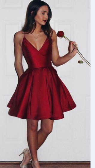 burgundy 8th grade formal dresses